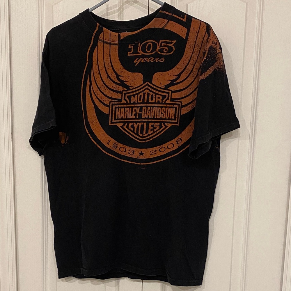 Harley-Davidson 105th Anniversary Black and Orange Tee